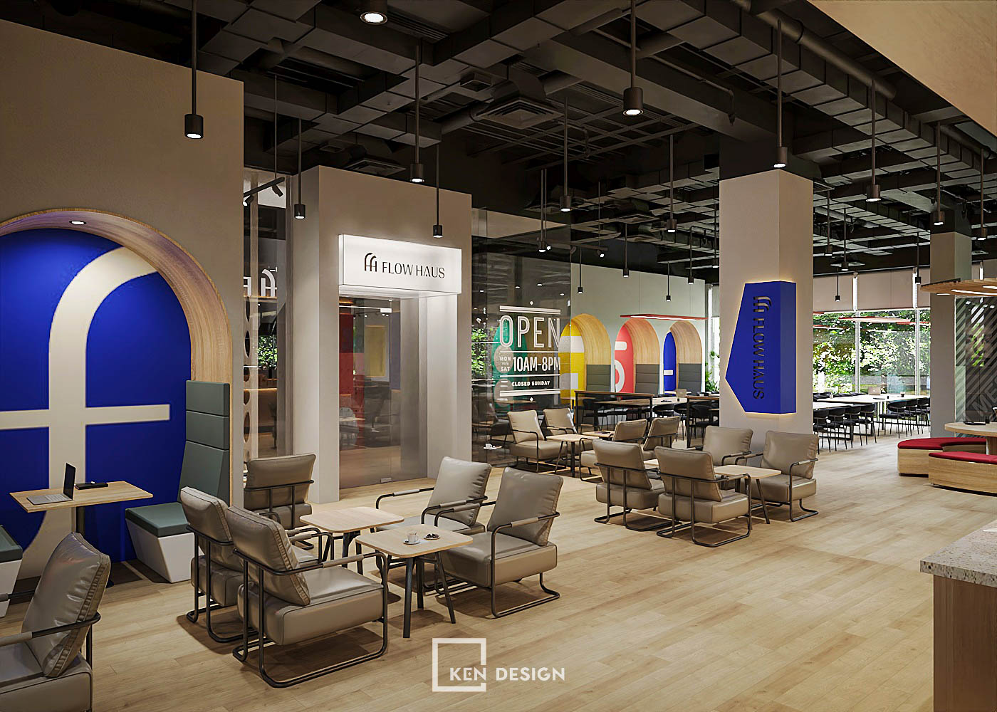 Thiết kế cafe coworking Flow Haus cơ sở 1